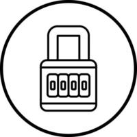 Number Padlock Vector Icon Style