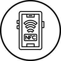 nfc vector icono estilo