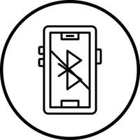 Bluetooth Disabled Vector Icon Style