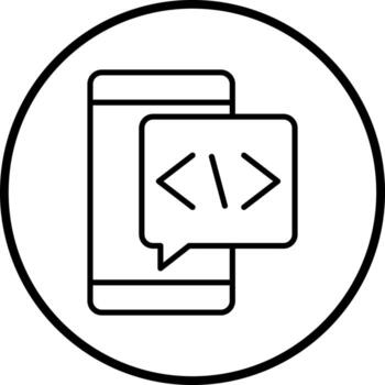 Coding Language Vector Icon Style