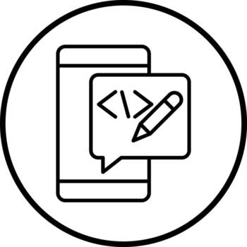 Edit Code Vector Icon Style