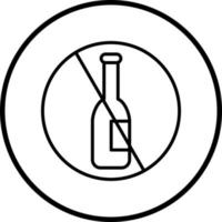 Alcohol Addiction Vector Icon Style