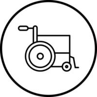 Wheel Chair Vector Icon Style