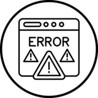 error vector icono estilo