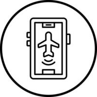 Airplane mode active Vector Icon Style