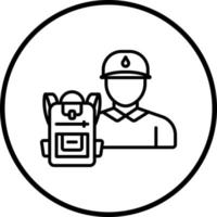 Backpacker Vector Icon Style