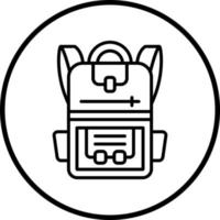 Back Pack Vector Icon Style