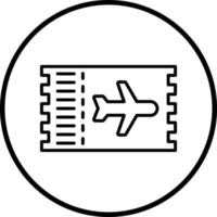 Flight Ticket Vector Icon Style