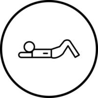 Lying Down Vector Icon Style