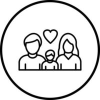 Happy Family Vector Icon Style