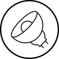 Halogen Lamp Vector Icon Style