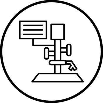 digital microscopio vector icono estilo