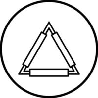 Clay Triangle Vector Icon Style