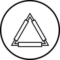 Clay Triangle Vector Icon Style