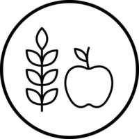 High Fiber Food Vector Icon Style