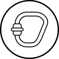 Carabiner Vector Icon Style