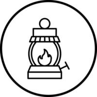 Gas Lamp Vector Icon Style