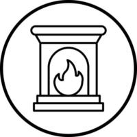 Fireplace Vector Icon Style