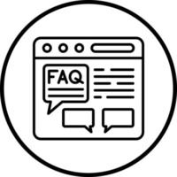 FAQ Vector Icon Style
