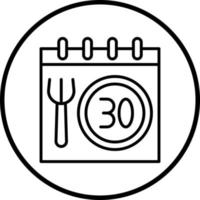 30 día desafío vector icono estilo