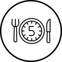 5 5 comidas un día vector icono estilo