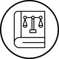 Law Book Vector Icon Style