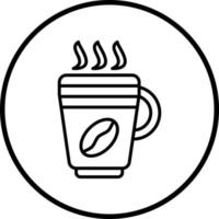 café latté vector icono estilo