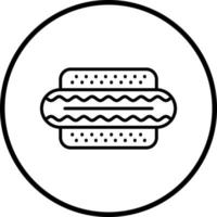 Hot Dog Vector Icon Style