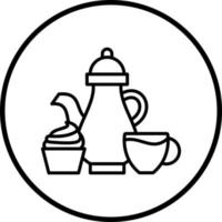 Afternoon Tea Vector Icon Style