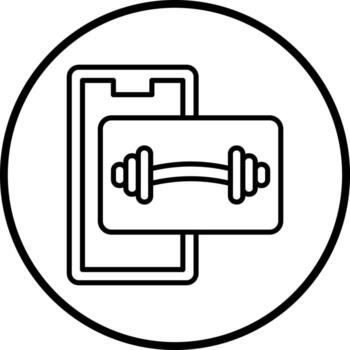 Barbell Vector Icon Style