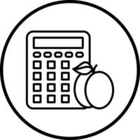 caloría calculadora vector icono estilo