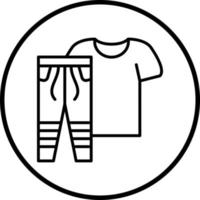 Exercise Clothes Vector Icon Style