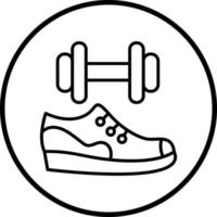 Exercise Shoes Vector Icon Style