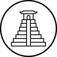 Chichen Itza Vector Icon Style