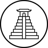 Chichen Itza Vector Icon Style