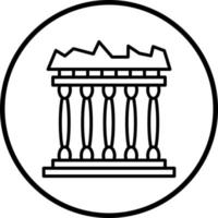 acrópolis vector icono estilo