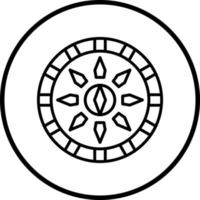 Viking Shield Vector Icon Style