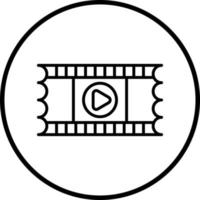 cine boleto vector icono estilo