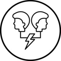 Conflicting Thoughts Vector Icon Style