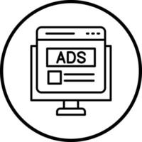 Internet Ads Vector Icon Style