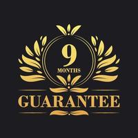 9 Months Guarantee Logo vector,  9 Months Guarantee sign symbol vector