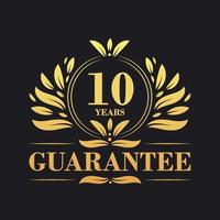 10 Years Guarantee Logo vector,  10 Years Guarantee sign symbol vector