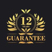12 Years Guarantee Logo vector,  12 Years Guarantee sign symbol vector