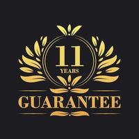 11 Years Guarantee Logo vector,  11 Years Guarantee sign symbol vector