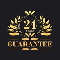 24 Years Guarantee Logo vector,  24 Years Guarantee sign symbol vector