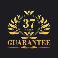 37 Years Guarantee Logo vector,  37 Years Guarantee sign symbol vector