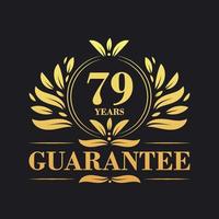 79 Years Guarantee Logo vector,  79 Years Guarantee sign symbol vector