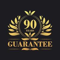 90 Years Guarantee Logo vector,  90 Years Guarantee sign symbol vector