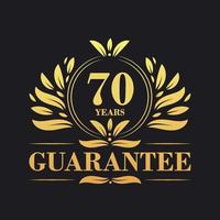 70 Years Guarantee Logo vector,  70 Years Guarantee sign symbol vector