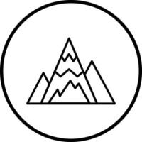 Mountain Peak Vector Icon Style